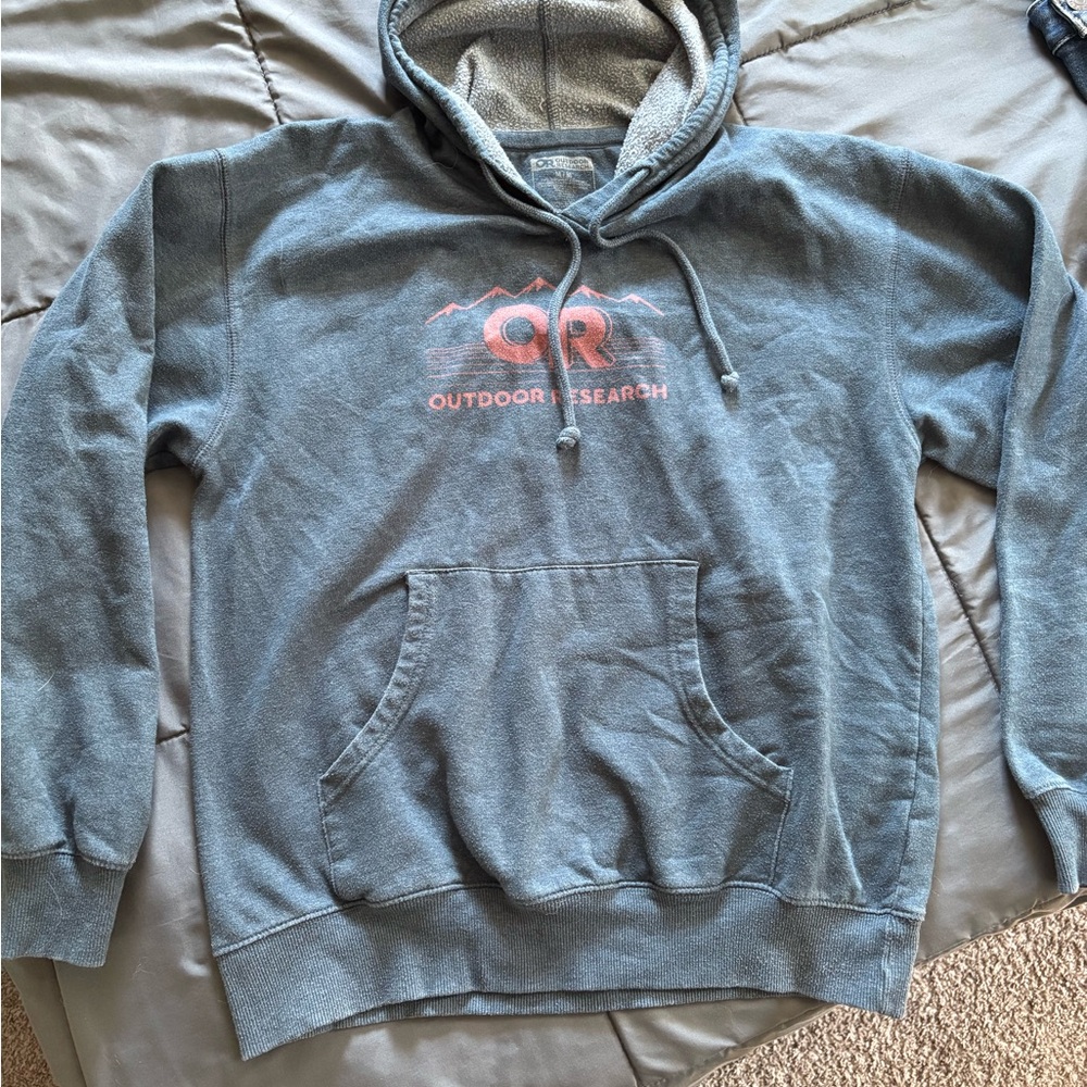 Outdoor Research Blue Hoodie with Red Logo